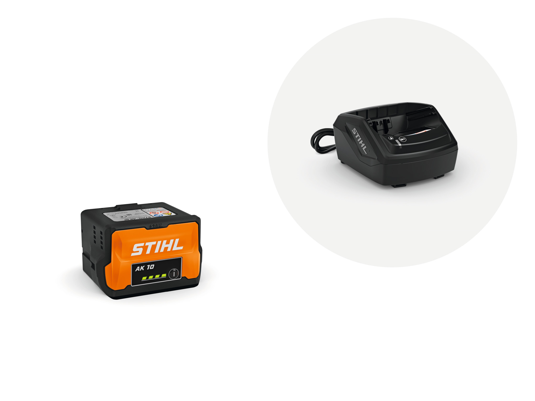 Startsett med batteri AK 10 og lader AL 101