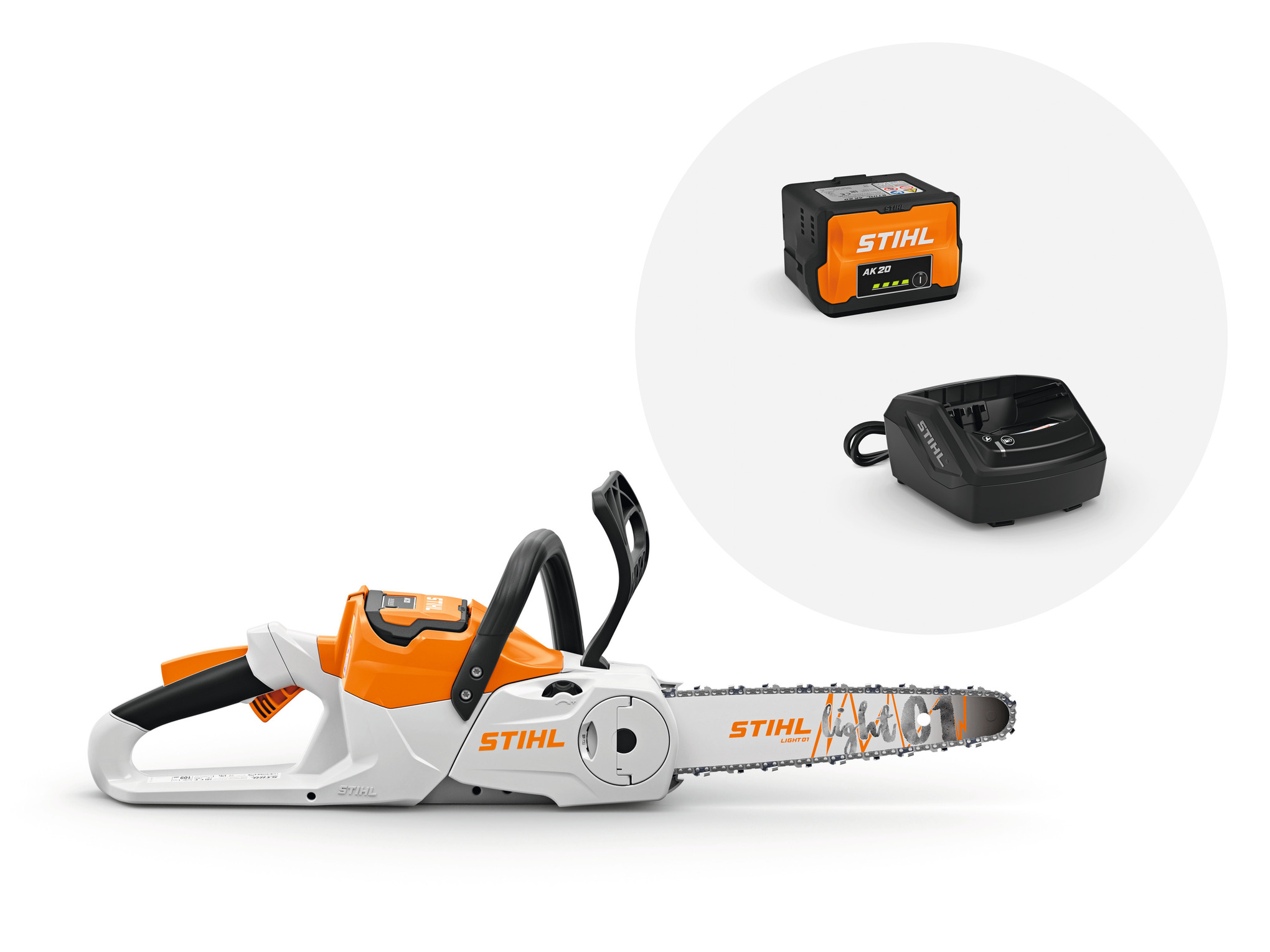 MSA 60 C-B batterimotorsag med AK 20 batteri og AL 101 lader