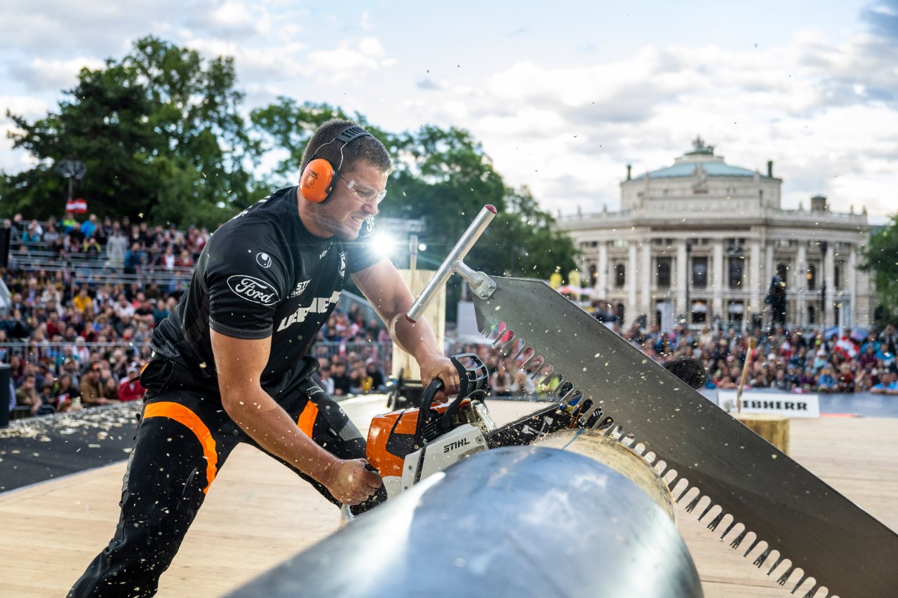 Feiringer på et STIHL TIMBERSPORTS®-arrangement
